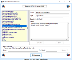 Trojan Remover Database Screenshot